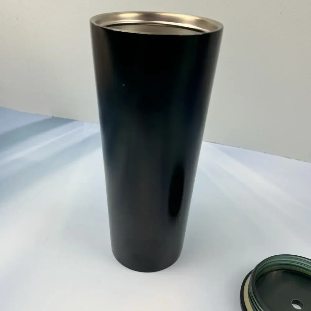 Starbucks Dark Green to Black Ombre Embossed Stainless Steel 24 oz Venti Tumbler